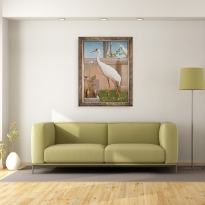 Tablou inramat - Henry Stacey Marks - Indian Crane, Cacadu, 70 x 90 cm - Img 2