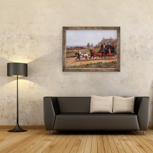 Tablou inramat - Henry Thomas Alken - Coaching Scene, 70 x 90 cm - Img 2