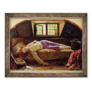 Tablou inramat - Henry Wallis - Moartea lui Chatterton, 60 x 80 cm
