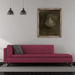 Tablou inramat - Hieronymus Bosch - Dumnezeu a creat lumea din Gradina placerilor pamantesti, 50 x 60 cm - Img 2