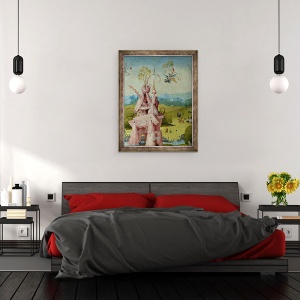 Tablou inramat - Hieronymus Bosch - Gradina deliciilor Pamantesti II, 70 x 90 cm - Img 3
