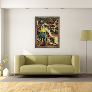 Tablou inramat - Hieronymus Bosch - Gradina deliciilor Pamantesti IX, 70 x 90 cm - Img 2
