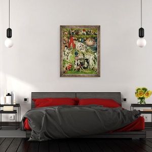 Tablou inramat - Hieronymus Bosch - Gradina deliciilor Pamantesti V, 60 x 80 cm - Img 3