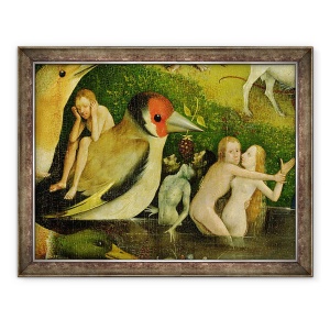 Tablou inramat - Hieronymus Bosch - Gradina deliciilor Pamantesti X, 70 x 90 cm