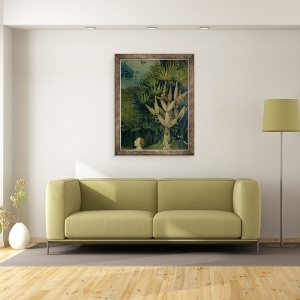 Tablou inramat - Hieronymus Bosch - Gradina deliciilor Pamantesti XII, 70 x 90 cm - Img 2