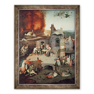 Tablou inramat - Hieronymus Bosch - Ispita Sfantului Anton, 70 x 90 cm