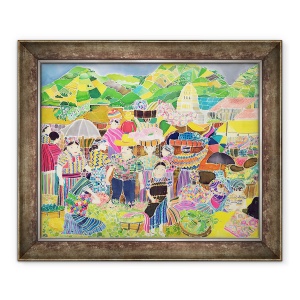 Tablou inramat - Hilary Simon - Almolonga Market, 70 x 85 cm