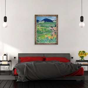 Tablou inramat - Hilary Simon - Lovina Ricefields cu crini si Frangipani, Bali, 60 x 80 cm - Img 3