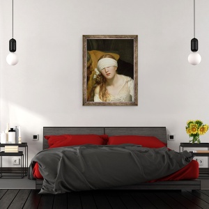 Tablou inramat - Hippolyte Delaroche - Executarea lui Lady Jane Grey II, 70 x 90 cm - Img 3