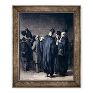 Tablou inramat - Honore Daumier - Avocatii, 50 x 60 cm