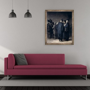 Tablou inramat - Honore Daumier - Avocatii, 50 x 60 cm - Img 2