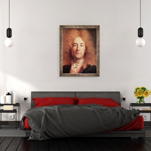 Tablou inramat - Hyacinthe Francois Rigaud - Portretul unui Om Necunoscut, 60 x 80 cm - Img 3