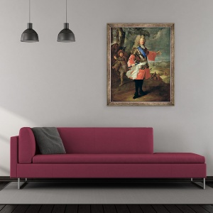 Tablou inramat - Hyacinthe Rigaud - Louis de France 1661-1711 Le Grand Delfin, 50 x 60 cm - Img 2