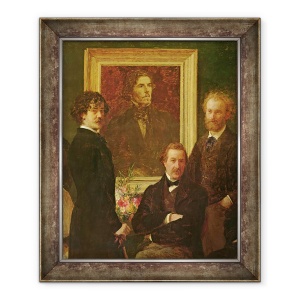Tablou inramat - Ignace Henri Jean Fantin-Latour - Omagiu adus Delacroix, 70 x 85 cm