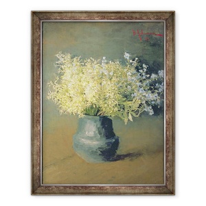 Tablou inramat - Isaak Ilyich Levitan - Liliac salbatic si Nu-Mi-Uita-Mi-Nu, 60 x 80 cm