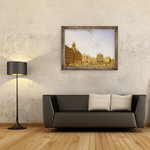 Tablou inramat - Isaak Ouwater - Piata Dam - Amsterdam, 70 x 90 cm - Img 2