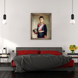 Tablou inramat - Israel Abramovich Pass - Portretul lui Tsarevitch Alexei Nikolaevici,, 60 x 80 cm - Img 3