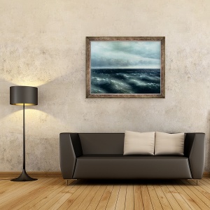 Tablou inramat - Ivan Konstantinovich Aivazovsky - Marea Neagra, 70 x 90 cm - Img 2