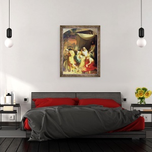 Tablou inramat - Ivan Stepanovich Ksenofontov - Blestemul lui Ham, 60 x 80 cm - Img 3