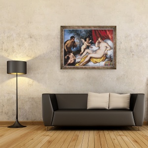 Tablou inramat - J. Brueghel - Venus si Pan, 70 x 90 cm - Img 2