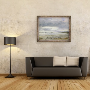 Tablou inramat - Jacob Gensler - Plaja de la Blankenese, 70 x 90 cm - Img 2