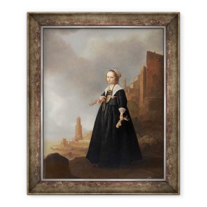 Tablou inramat - Jacob Gerritsz Cuyp - Plimbarea de dimineata, 50 x 60 cm