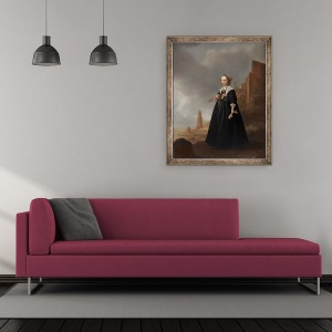 Tablou inramat - Jacob Gerritsz Cuyp - Plimbarea de dimineata, 50 x 60 cm - Img 2