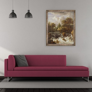 Tablou inramat - Jacob Isaaksz - O cascada intr-un peisaj stancos, 70 x 85 cm - Img 2