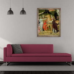 Tablou inramat - Jacopo del Sellaio - Triumful castitatii II, 50 x 60 cm - Img 2