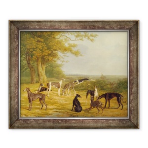 Tablou inramat - Jacques-Laurent Agasse - Noua ogari intr-un peisaj, 50 x 60 cm