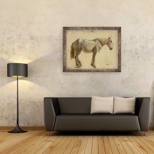 Tablou inramat - Jacques-Laurent Agasse - Studiul unui cal gri, 70 x 90 cm - Img 2