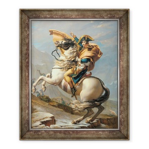 Tablou inramat - Jacques Louis David - Napoleon 1769-1821 Traversand Alpii la trecatoarea St Bernard, 20 mai 1800, 50 x 60 cm