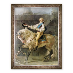 Tablou inramat - Jacques Louis David - Portret Ecvestru De Stanislas Kostka Potocki 1755-1821 1781, 70 x 90 cm