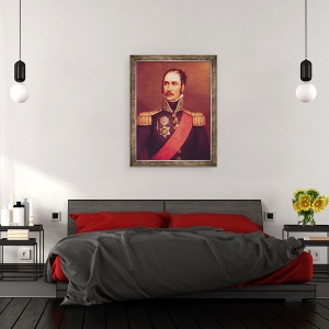Tablou inramat - Jacques Louis David - Portretul Printului Eugene de Beauharnais 1781-1824 Vicerege al Italiei si Duce de Leuchtenberg, 60 x 80 cm - Img 3