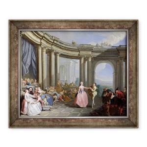 Tablou inramat - Jacques Sebastien Le Clerc - Menuet, 70 x 85 cm