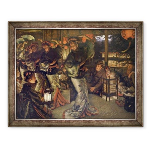 Tablou inramat - James Jacques Joseph Tissot - Fiul risipitor intr-o tara straina, 70 x 90 cm
