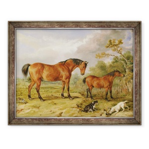 Tablou inramat - James Ward - Portretul lui Reformer, Blucher, Tory si Crib, proprietatea lui Rowland Alston, Esq., 70 x 90 cm