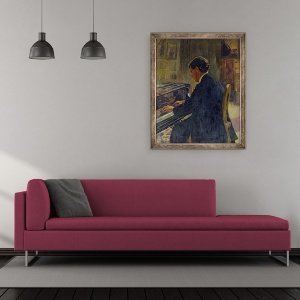 Tablou inramat - Jan Franzevich Cioglinsky - Portretul Lui Joseph Hofman, 70 x 85 cm - Img 2
