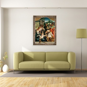 Tablou inramat - Jan Gossaert - Adorarea Magilor, 70 x 90 cm - Img 2