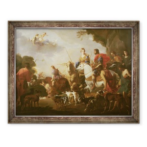 Tablou inramat - Jan van Bike Miel - Vanatoare Dido si Aeneas, 60 x 80 cm