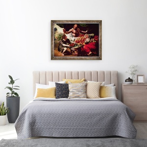 Tablou inramat - Jan van Hemessen - Isaac l-a binecuvantat pe Iacov, 60 x 80 cm - Img 3