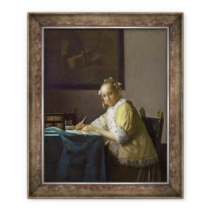 Tablou inramat - Jan Vermeer - Scrierea unei doamne, 70 x 85 cm
