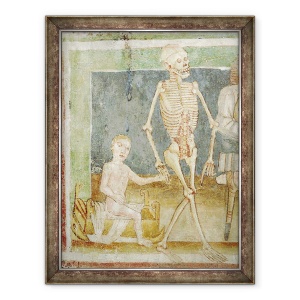Tablou inramat - Janez Kastav - Dansul Mortii, Moartea si copilul, 60 x 80 cm