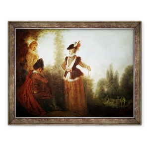Tablou inramat - Jean Antoine Watteau - Aventura, 70 x 90 cm