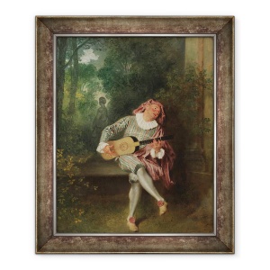 Tablou inramat - Jean Antoine Watteau - Mezzetin, 70 x 85 cm