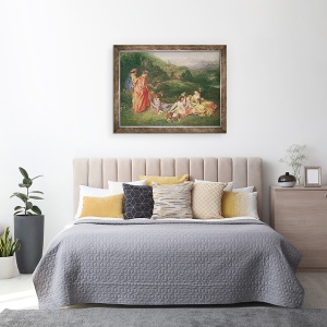 Tablou inramat - Jean Antoine Watteau - Peaceful Love, 70 x 90 cm - Img 3