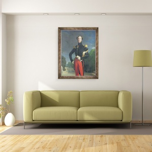 Tablou inramat - Jean Auguste Dominique Ingres - Ferdinand-Philippe 1810-42 Duce de Orleans in Parcul de la Saint-Cloud, 70 x 90 cm - Img 2