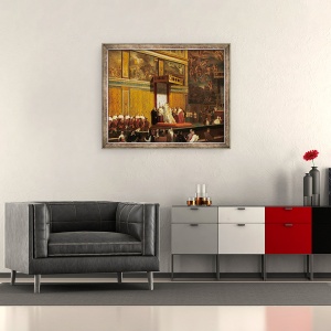 Tablou inramat - Jean Auguste Dominique Ingres - Papa Pius al VII-lea in Capela Sixtina, 50 x 60 cm - Img 2