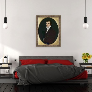 Tablou inramat - Jean Auguste Dominique Ingres - Portretul lui Edme Bochet 1783-1871, 60 x 80 cm - Img 3
