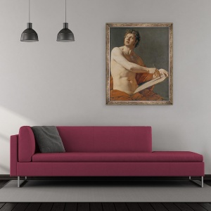 Tablou inramat - Jean Auguste Dominique Ingres - Studiu portret, 70 x 85 cm - Img 2